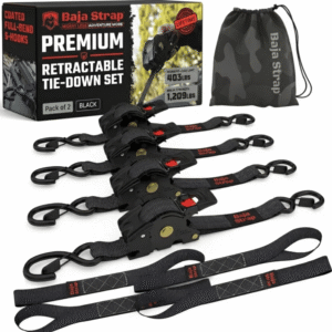 1" x 10' Retractable Ratchet Straps